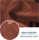 H.VERSAILTEX Velvet Stretch Couch Cushion Cover Plush Cushion Slipcover for Chair Loveseat Sofa Cushion Furniture Protector Seat Cushion Sofa Cover (3 Piece Sofa Cushion Covers, Rust) by CozyNest Decor