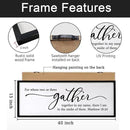 For Where Two or Three Gather in My Name, There I am in the Midst of Them Bible Verse Framed Wall Art, 40''×15'' Rustic Religious Christian Matthew 18:20 Sign, Inspirational Catholic Scripture Decor by CozyNest Decor