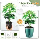 Self Watering Pots for Indoor Plants, 4-Pack 6.7'' Self Watering Planter with Drainage Holes, Small African Violet Pots with Water Indicator, Clear Wick Orchid Pot, Blue Gold by CozyNest Decor