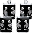 Halloween Skull 2PC Airtight Transparent Glass Storage Jar, Food Storage Container Glass, Can Store Candy, Salt, Coffee Beans, With lid, Easy To Use… by CozyNest Decor