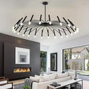 Black Modern Chandelier Large Chandelier Lighting Adjustable Ceiling Pendant Light 24-Light Pendant Light Fixtures for Living Room Dining Room by CozyNest Decor