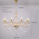 10-Light Crystal Chandelier Clear K9 Crystal Luxury Ceiling Light Fixture Flush Mount Pendant Lighting for Living Room Dining Room Bedroom Kitchen Hallway Entryway by CozyNest Decor