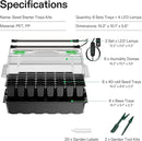 VIVOSUN 6-Pack Seed Starter Trays, 240-Cell Seed Starter Kit with 2 Set of LED Lights, 3.6" Higher Cover, Adjustable Vents, Drainage Holes, Green Propagation Tray for Planting Seed, 40 Cells x 6 Packs by GreenHaven Gardens