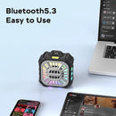 INSMY IP67 Waterproof Bluetooth Speaker, Shower Speaker Portable Small Clip-on, Multi Sync 100+ Speakers, Big Volume Booming Bass, 24H Playtime/Floatable/RGB Lights for Outdoor/Kayak/Beach (Black) by TinyTreasures Baby Boutique
