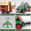 fisca Remote Control Tactor Toy Set & 33PSC Farm Vehicle Playset - Animal Figurines ,2.4GHz 1/24 Scale RC Tractor,Livestock Trailer, Fence with Light for Kids Age 4, 5, 6, 7 and Up Years Old by GreenHaven Gardens