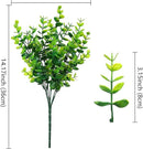 Artificial Plants Flowers Grass Shrubs 8 Pack No Fade Faux Plastic Flowers Outdoor for Farmhouse Garden Porch Patio Indoor Wedding Decoration Greenery Fake Plants uv Resistant (1