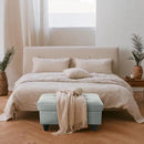 Ottoman Rectangular Storage Ottoman Bench, Faux Leather Footrest, Coffee Table, Stool Footstool with Hinged Lid for Living Room, Bedroom, Entryway, Gray, 35"x23.5"x17.5" by CozyNest Decor