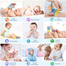 Bloobloomax Soft Baby Rattle Wrist Rattle Foot Finder Socks Set,Cotton and Plush Stuffed Infant Toys,Birthday Holiday Birth Present Gift for Newborn Boy Girl Kids Toddler (8pcs-B Set) by TinyTreasures Baby Boutique
