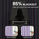 KEQIAOSUOCAI Pinch Pleats Lilac Curtains 92 Inches Long,Home Fashion Microfiber Thermal Insulated Solid Pleated Room Darkening Curtain for Bedroom (Lavender, 2 Panels, 40 Width by 92 Length) by TinyTreasures Baby Boutique