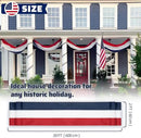 2x20Ft Large Patriotic US Flag Bunting Decorations 4th of July Red, White & Blue Stripe Banner Veterans Day Memorial Days Celebration Decorations Home Garden Outdoor-1Pack by GreenHaven Gardens