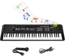 M SANMERSEN Kids Music Keyboard, 61-Key Portable Electronic Piano Toy with Microphone, Teaching Tool for Beginners, Ages 3-12, Black by TinyTreasures Baby Boutique