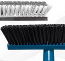 Stiff Bristle Deck Brushes for Scrubbing Heavy Duty with Rubber Scrape Squeegee, 55” Long Handle Scrub Brush for Bathroom Shower Carpet Outdoor Floor Cleaning (Head Size: 10.8”) by CozyNest Decor