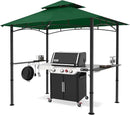 MASTERCANOPY 8 x 5 Grill Gazebo Outdoor BBQ Gazebo Canopy with 2 LED Lights (Forest Green) by GreenHaven Gardens