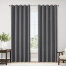 ChrisDowa Blackout Curtains 70 inches Wide for Bedroom - 2 Panels Set Extra Wide Grommet Thermal Insulated Room Darkening Curtains for Living Room (Grey, 70 x 84 Inch) by CozyNest Decor