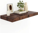 Heimlove Bathroom 12'' Deep Floating Shelves for Wall - Shelf Over Toilet Wall Mounted Farmhouse 24 inches,Wood Floating Shelves Decor & Storage Set of 1,Rustic Brown by CozyNest Decor