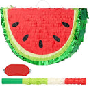 WERNNSAI Watermelon Piñata - Fruit Theme Summer Birthday Party Decorations Kids Fruit Pinata with Blindfold and Bat for Summer Tropical Party Supplies Fiestas Carnival Game by TinyTreasures Baby Boutique