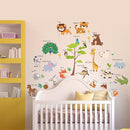 Large Animals Learning Educational Wall Stickers Kids,Nursery Playroom Wall Decals,Daycare Preschool Classroom Wall Stickers Peel and Stick Removable,Cute Wall Decor for Boy,Girl,Toddler,Baby. by TinyTreasures Baby Boutique
