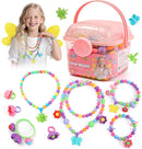 BIRANCO. Deluxe Beading Set with 350+ Pop Beads Include Butterfly, Bee, Dragonfly with Transparent Wings, and Ladybug Jewelry Making Kit for Kids Ages 3-8 by TinyTreasures Baby Boutique
