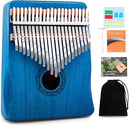 Kalimba Thumb Piano,YUNDIE Portable 21 Keys Mbira Finger Piano with Tune Hammer and Study Instruction,Musical Instruments Gift for Kid Adult Beginners Professional(Blue) by TinyTreasures Baby Boutique