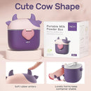NCVI Baby Formula Dispenser On The Go, Formula Container To Go, Formula Holder for Travel, Outdoor Picnic with Baby Infant, Portable Container for Milk Powder, Snacks, Candy, Fruits (Purple) by TinyTreasures Baby Boutique