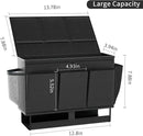 Bedside Caddy, Bed Organizer with 11 Pockets and Power Strip Holder,Versatile Bedside Storage Caddy for Home,Dorm,Bunk,Hospital,Crib Bed (Black) by CozyNest Decor