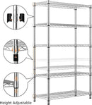 1250 lbs Steel Heavy Duty 5-Tier Utility Shelving Unit Steel Organizer Wire Rack for Home,Kitchen,Office,Chrome (13.7" D x 23.6" W x 62.4" H) by CozyNest Decor