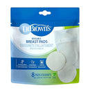 Dr. Brown's Reusable Breast Pads for Breastfeeding, Washable Nursing Pads with Laundry Bag, Day & Night Absorption, 8 Count by TinyTreasures Baby Boutique