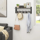 Homode Wall Hooks with Shelf, Coat Rack Wall Mount, Entryway Shelf with Hooks for Clothes, Backpack, Key, Purse - Rustic Grey by CozyNest Decor
