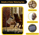 Solar Watering Can Lights Outdoor Waterproof, Retro Metal Hanging Lantern With String Lights, Garden Decor for Patio Porch Lawn Driveway Yards Backyard Pathway by GreenHaven Gardens