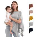 Momcozy Nursing Cover for Breastfeeding, Soft Privacy Poncho, Multi-Use Nursing Shawl, Portable Breast Feeding Covers for Women, Includes Laundry Bag (Grey) by TinyTreasures Baby Boutique