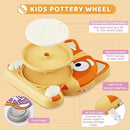 Pottery Wheel for Kids - Complete Pottery Tools Kit for Beginners, Arts and Crafts for Kids Ages 8-12 with 3 Pack Air Dry Clay, Mini Clay Making Pottery Wheel with Foot Pedal (Dog, Patented) by TinyTreasures Baby Boutique