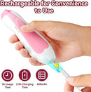 Baby Nail Trimmer Electric, 6 in 1 Rechargeable Baby Nail Clippers Manicure Set Grooming Kit for Toddler Infant or Adults (Pink) by TinyTreasures Baby Boutique