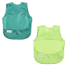 Tiny Twinkle Mess Proof Apron Bibs - 2 Pack Waterproof & Lightweight Baby Bibs for Led Weaning | 100% Recycled Polyester, Easy Clean & Machine Washable (Rainforest, Small 6-24 Months) by TinyTreasures Baby Boutique