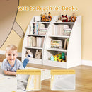 Kids Bookshelf and Toy Organizer,4 Tier Kids Book Shelf for Kids Rooms,Wood Children Bookcase,Baby Storage Book Rack,Toddler Bookshelf,Toy Storage Organizer,Book Display Shelf for Playroom, Nursery by TinyTreasures Baby Boutique