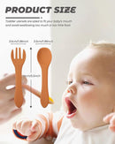 10 Pcs Silicone Baby Spoons and Forks, Chewable Utensils for Self-Feeding, Kids Utensils for Over 6 Months Babies by TinyTreasures Baby Boutique
