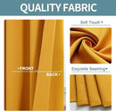 ChrisDowa Grommet Room Darkening Curtains for Bedroom and Living Room - 2 Panels Set Thermal Insulated Blackout Curtains (Mustard Yellow, 52W x 84L) by CozyNest Decor