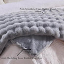 BENVWE Fluffy Faux Fur Throw Blanket for Couch, Soft Plush Thick Cozy Fuzzy Luxury Minky Bubble Blanket for Home Living Room Decor Gift for Women, Light Grey, 51" x 63", 1100GSM by CozyNest Decor