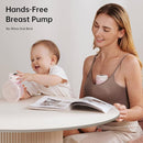 TSRETE Breast Pump, Double Wearable Breast Pump, Electric Hands-Free Breast Pumps with 2 Modes, 9 Levels, LCD Display, Memory Function Rechargeable Double Milk Extractor-21/24mm Flange, Pink by TinyTreasures Baby Boutique
