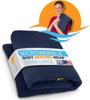 SunnyBay Extra Large Microwave Heating Pad, Microwavable Heavy Weighted Full Body Moist Hot or Cold Pack and Washable Fleece Cover, 10x24 Inches, FSA HSA Eligible, 2.8 lbs, Made in USA, Navy Blue by CozyNest Decor
