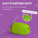 Cookie Box Crochet Kit for Beginners - Learn to Craft Amigurumi Stuffed Animals - Knitting Gift for Kids and Adults - Beginner-Friendly Yarn - Stitch-by-Stitch Video Tutorial - Turtle Hugo by TinyTreasures Baby Boutique