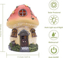 Attivolife Mushroom Fairy House Solar Light, Outdoor Home Garden Resin Statue Flickering LED Lamp, Lawn Porch Patio Yard Backyard Plant Decoration, Unique Gift for Women Mom Housewarming Birthday by GreenHaven Gardens