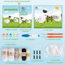 Crochet Kit for Beginners, Crochet Starter Kit with Step-by-Step Video Tutorials, Amigurumi Crochet DIY Knitting Supplies for Adults Kids, 3-Pack Little Lambs (40%+ Yarn) by TinyTreasures Baby Boutique