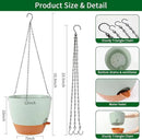 GARDIFE Large Hanging Planter, 12 inch Hanging planters for Indoor. Outdoor Plants, Self Watering Plant Pot, Plant Hanger, Green by GreenHaven Gardens