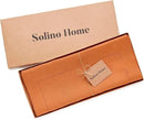 Solino Home Linen Hemstitch Table Runner 108 Inches Long - 100% Pure Linen Pumpkin Table Runner 14 x 108 Inch for Fall, Autumn, Halloween, Thanksgiving - Classic Hemstitch by CozyNest Decor