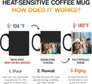 Personalized Coffee Mug – Custom Photo, Text, or Logo Ceramic Magic Mug Tea | Taza Personalizada with Heat Sensitive Color Changing Cup | Customized Gift Idea for Men & Women - Black | 11oz by TinyTreasures Baby Boutique