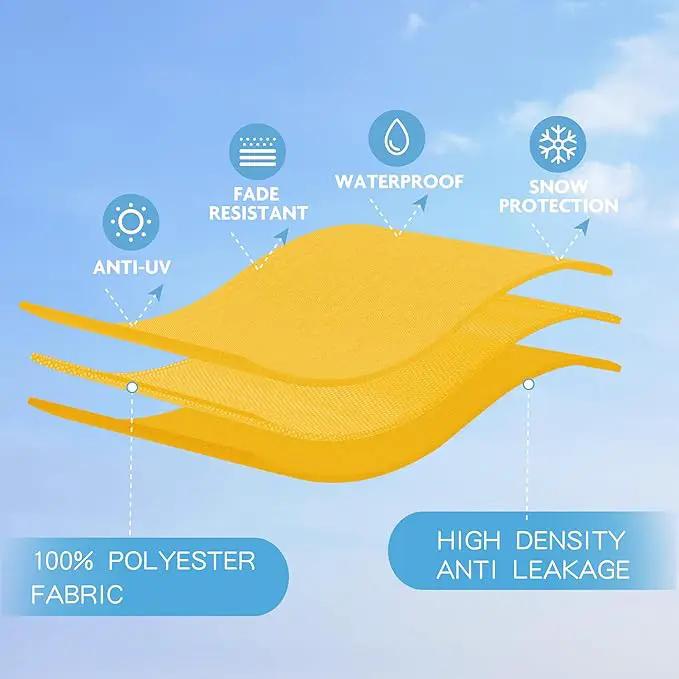 GREEN PARTY 15 ft Rectangle Patio Umbrella with Base Included, Double-Sided Table Umbrella with Crank, Large Outdoor Umbrellas for Patio Poolside Garden Backyard, Gold Yellow, photo 7 of 8