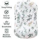 LifeTree Muslin Baby Lounger Cover, Newborn Slipcover Lounger Cover for Boys Girls Infant, Soft 70% Viscose from Bamboo and 30% Cotton, Cover Only, Eucalyptus Pattern by TinyTreasures Baby Boutique