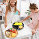 10 Pcs Unbreakable Divided Plates for Kids Adults, 9 Inch Round Portion Control Plate, 3 Compartment Plates with Dividers, Lightweight Reusable Dinnerware Portion Control Plastic, Dishwasher Safe by CozyNest Decor