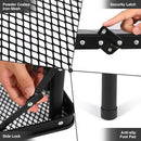 RedSwing Folding Grill Table with Extra Space, Adjustable Height Portable Small Stand Table for Outdoor Indoor Camping Picnic BBQ, Black with Side Table by GreenHaven Gardens