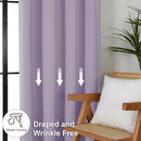 Simplebrand Ava Lilac Blackout Curtains for Bedroom 72 Inch Length 2 Panels Set, Privacy Thermal Insulated Rod Pocket Door Window Curtains for Patio French Door Front Door, W40 x L72 Inch, Lilac by TinyTreasures Baby Boutique